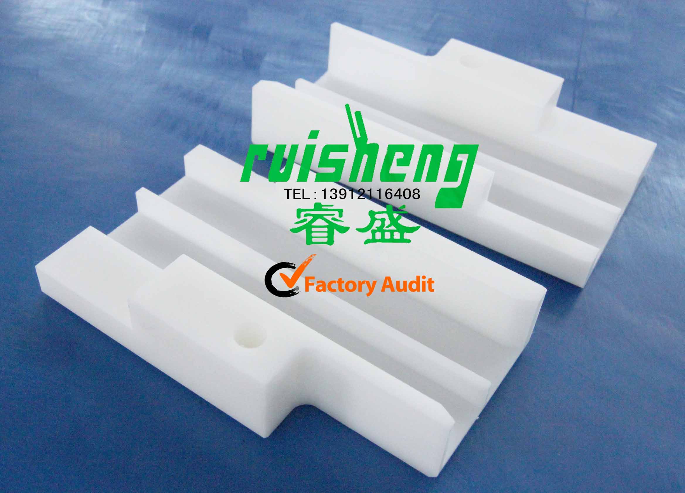 Zhenjiang Ruishen Electrical Equipment Co.,Ltd is a company specializing in engineering plastics processing company, specializing in development and production of engineering plastics, which bridges the slider with PTFE, polyethylene sheet has